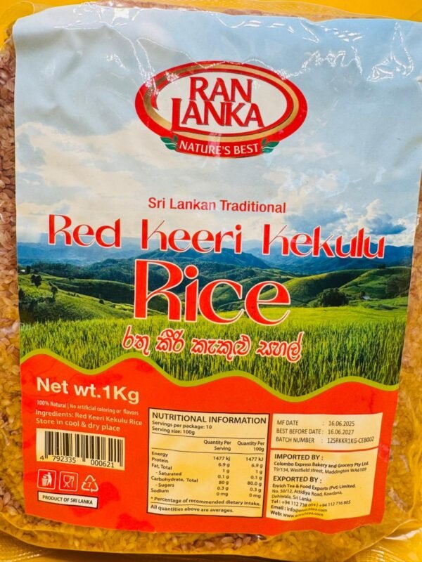 Best Sri Lankan Traditional Red Keeri Kekulu Rice – Colombo Express Online